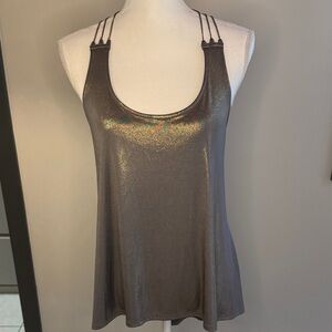 Guess Metallic Gray Tank Top